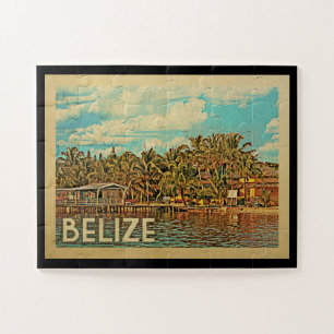 Belize Reise im Vintage-Stil Puzzle