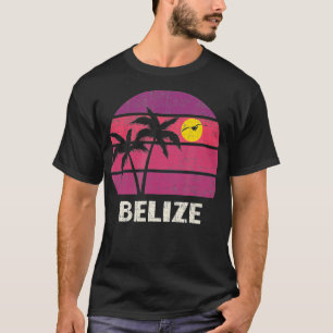 Belize Retro Surfer Beach Vintag Sunset Liebe T-Shirt