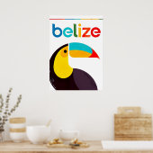 Belize Retro Vintage Travel Poster (Küche)