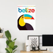 Belize Retro Vintage Travel Poster (Heimbüro)