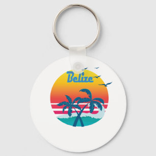 Belize, retro Vintages des Sommers Schlüsselanhänger