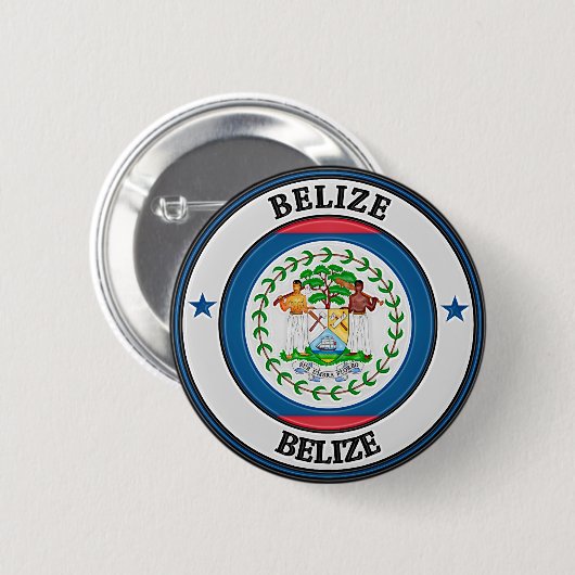 Belize Round Emblem Button (Vorne & Hinten)