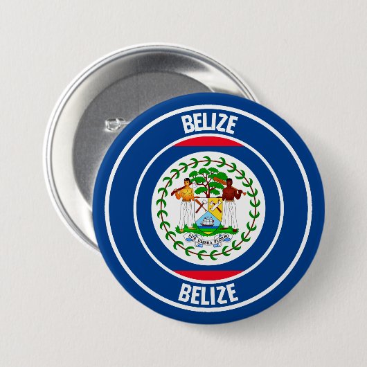 Belize Round Emblem Button (Vorne & Hinten)