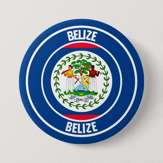 Belize Round Emblem Button (Vorderseite)