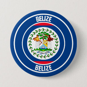 Belize Round Emblem Button