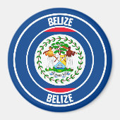 Belize Round Emblem Magnet (Vorne)