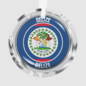 Belize Round Emblem Ornament (Rückseite)