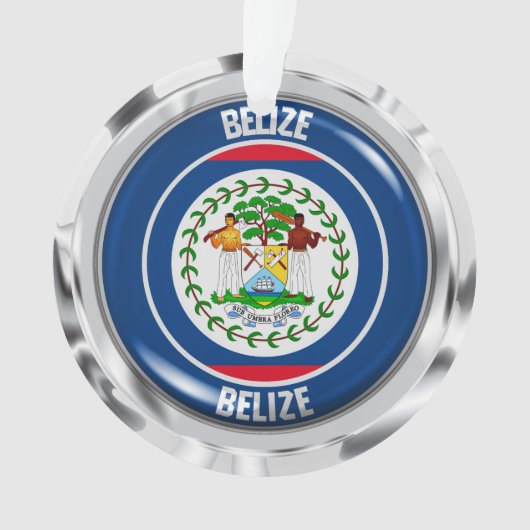 Belize Round Emblem Ornament (Vorderseite)