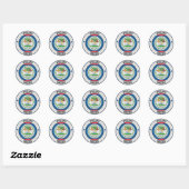 Belize Round Emblem Runder Aufkleber (Blatt)