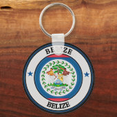 Belize Round Emblem Schlüsselanhänger (Vorderseite)