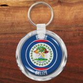 Belize Round Emblem Schlüsselanhänger (Vorderseite)