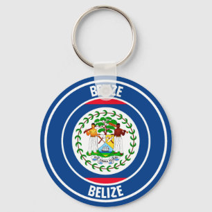Belize Round Emblem Schlüsselanhänger