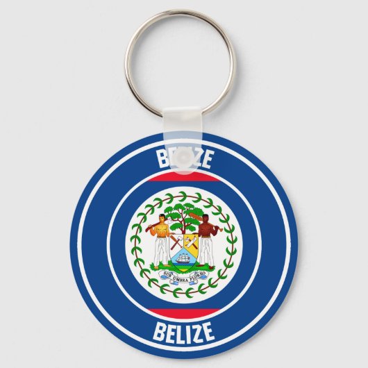 Belize Round Emblem Schlüsselanhänger (Vorderseite)