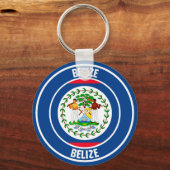Belize Round Emblem Schlüsselanhänger (Vorderseite)