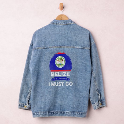 Belize ruft an, ich muss die Belizeans Flag Herita Jeansjacke (Hangar)