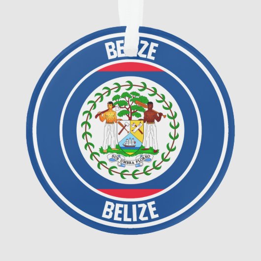 Belize RundEmblem Ornament (Rückseite)