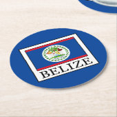Belize Runder Pappuntersetzer (Angewinkelt)