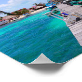 Belize San Pedro Beach Ambergris Caye Poster (Ecke)