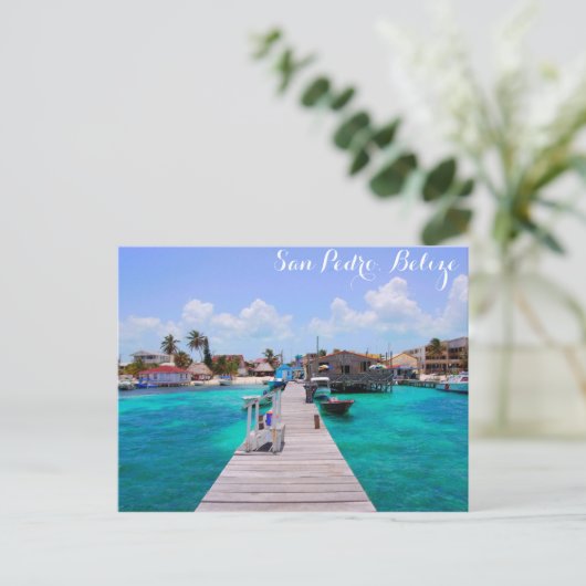 Belize San Pedro Beach Ambergris Caye Postkarte (Stehend Vorderseite)