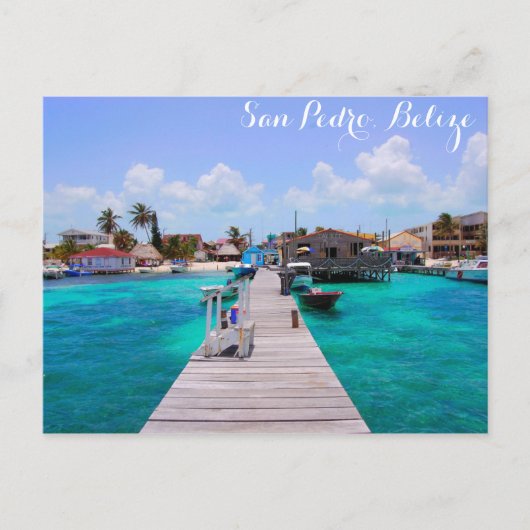 Belize San Pedro Beach Ambergris Caye Postkarte (Vorderseite)