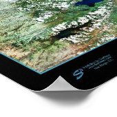 Belize Satelliten Poster Foto Print Map (Ecke)