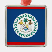 Belize Silbernes Ornament (Vorne)