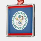 Belize Silbernes Ornament (Links)