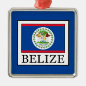 Belize Silbernes Ornament (Vorne)