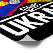 Belize Stands With Ukraine Ukrainian Flag Tees  Poster (Ecke)