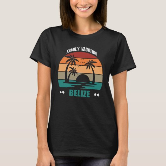 Belize Summer Family Couple Matching Holiday T-Shirt (Vorderseite)