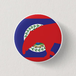 Belize Tapir Belizer National Animal Flag Button