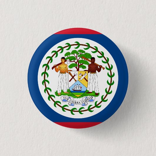 Belize-Taste, patriotische Belizer-Flag-Mode Button (Vorderseite)
