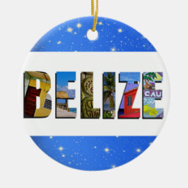 Belize Travel Fotos Tropical Blue Christmas Keramik Ornament