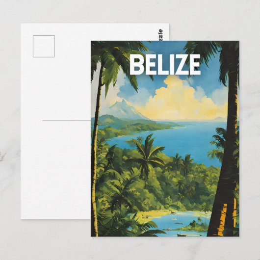 Belize Travel Postkarte (Vorne/Hinten)