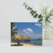 Belize Tropical Beach Ambergris Caye Postkarte (Stehend Vorderseite)