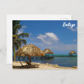 Belize Tropical Beach Ambergris Caye Postkarte (Vorne/Hinten)