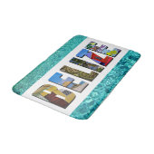 Belize Tropical Beach Blue Ocean Travel Foto Badematte (Schrägansicht)