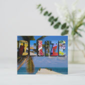 Belize Tropical Beach Blue Ocean Travel Foto Postkarte (Stehend Vorderseite)