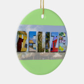 Belize Tropical Beach Blue Ocean Travel Fotos Keramik Ornament (Rechts)