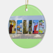 Belize Tropical Beach Blue Ocean Travel Fotos Keramik Ornament (Links)