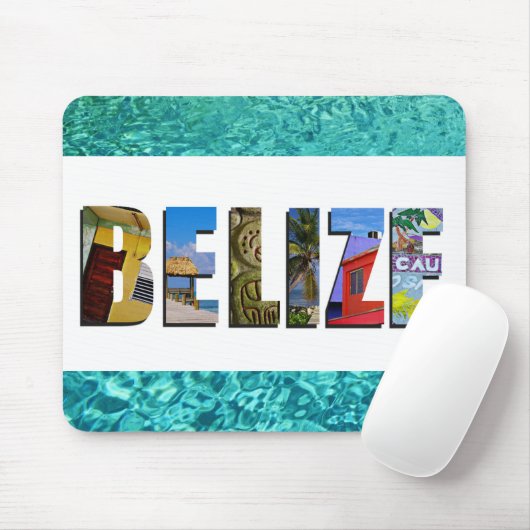 Belize Tropical Beach Blue Ocean Travel Fotos Mousepad (Mit Mouse)