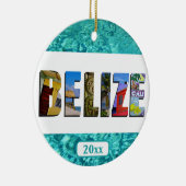 Belize Tropical Beach Blue Ocean Weihnachten Keramik Ornament (Rechts)