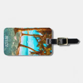 Belize Tropical Beach Gepäckanhänger (Vorderseite horizontal)