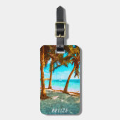 Belize Tropical Beach Gepäckanhänger (Vorderseite vertikal)
