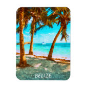 Belize Tropical Beach Magnet (Vertikal)