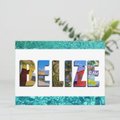 Belize Tropical Beach Ocean Foto Flat Card (Stehend Vorderseite)