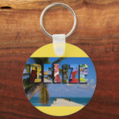 Belize Tropical Beach Travel Photos Schlüsselanhänger (Rückseite)