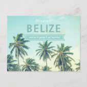 Belize Tropical Beach Wedding rettet die Termine Ankündigungspostkarte (Vorderseite)