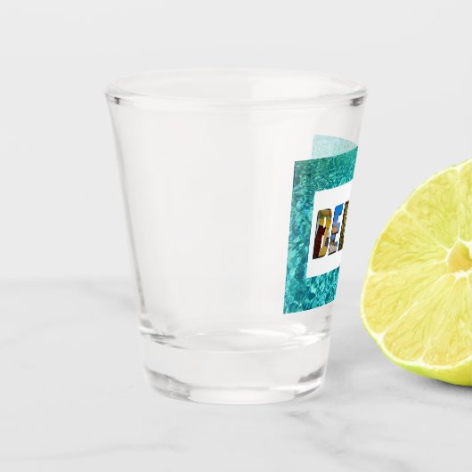 Belize Tropical Blue Ocean Travel Fotos Schnapsglas (Links)