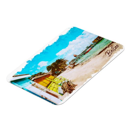 Belize Tropical Paradise Travel Magnet (Linke Seite)